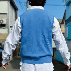 画像21: 「POLO RALPH LAUREN(ポロラルフローレン)」10s 20s Lサイズ ピマコットン ロイヤルブルー ポニー刺繍 ニット ベスト (21)