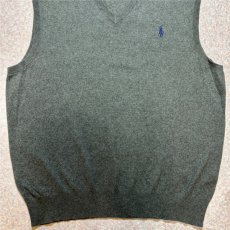 画像5: 「Polo by Ralph Lauren (ポロラルフローレン)」90s 00s 10s Mサイズ ピマコットン オリーブ ポニー刺繍 ニット ベスト (5)