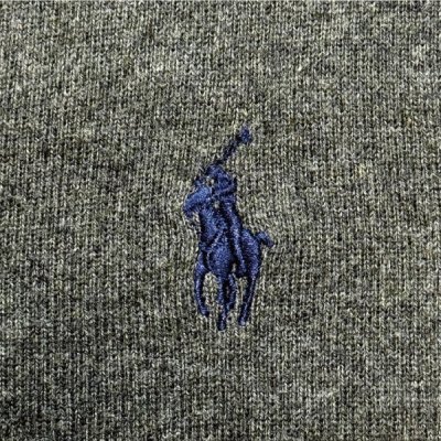画像1: 「Polo by Ralph Lauren (ポロラルフローレン)」90s 00s 10s Mサイズ ピマコットン オリーブ ポニー刺繍 ニット ベスト