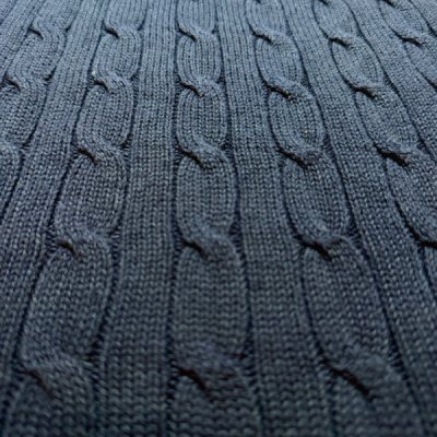 画像2: 「Polo by Ralph Lauren (ポロラルフローレン)」90s 00s 10s ボーイズ L(16/18) Mサイズ相当 コットン ネイビー ケーブル編み ポニー刺繍 ニット ベスト