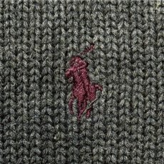 画像7: 「Polo by Ralph Lauren (ポロラルフローレン)」90s 00s 10s Lサイズ コットン チャコールグレー ポニー刺繍 ローゲージ ニット ベスト (7)