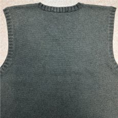 画像10: 「Polo by Ralph Lauren (ポロラルフローレン)」90s 00s 10s Lサイズ コットン チャコールグレー ポニー刺繍 ローゲージ ニット ベスト (10)
