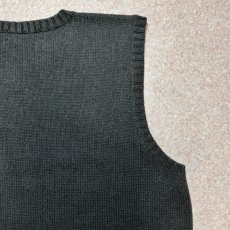 画像11: 「Polo by Ralph Lauren (ポロラルフローレン)」90s 00s 10s Lサイズ コットン チャコールグレー ポニー刺繍 ローゲージ ニット ベスト (11)