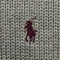 画像7: 「Polo by Ralph Lauren (ポロラルフローレン)」90s 00s 10s Lサイズ コットン オリーブ ポニー刺繍 ローゲージ ニット ベスト (7)