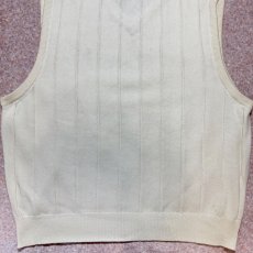 画像12: 「POLO GOLF RALPH LAUREN(ポロゴルフラルフローレン)」80s 90s Mサイズ USA製 コットン オフホワイト ポニー刺繍 ストライプ ニット ベスト (12)