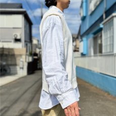 画像16: 「POLO GOLF RALPH LAUREN(ポロゴルフラルフローレン)」80s 90s Mサイズ USA製 コットン オフホワイト ポニー刺繍 ストライプ ニット ベスト (16)