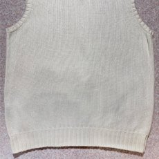 画像13: 「Polo by Ralph Lauren (ポロラルフローレン)」90s 00s 10s Mサイズ コットン オフホワイト ポニー刺繍 ローゲージ ニット ベスト (13)