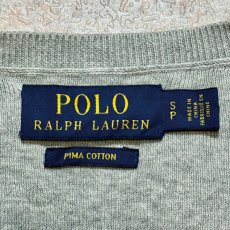 画像6: 「POLO RALPH LAUREN(ポロラルフローレン)」10s 20s SPサイズ ピマコットン ライトグレー ポニー刺繍 ニット ベスト (6)
