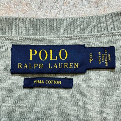画像2: 「POLO RALPH LAUREN(ポロラルフローレン)」10s 20s SPサイズ ピマコットン ライトグレー ポニー刺繍 ニット ベスト