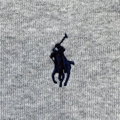 画像1: 「POLO RALPH LAUREN(ポロラルフローレン)」10s 20s SPサイズ ピマコットン ライトグレー ポニー刺繍 ニット ベスト