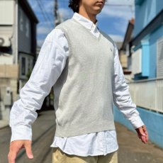 画像16: 「POLO RALPH LAUREN(ポロラルフローレン)」10s 20s SPサイズ ピマコットン ライトグレー ポニー刺繍 ニット ベスト (16)