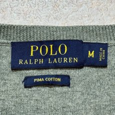 画像6: 「POLO RALPH LAUREN(ポロラルフローレン)」10s 20s Mサイズ ピマコットン ライトグレー ポニー刺繍 ニット ベスト (6)