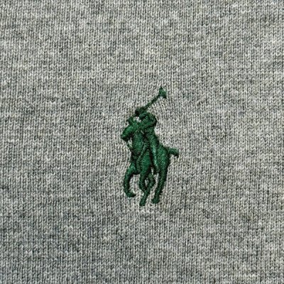 画像1: 「POLO RALPH LAUREN(ポロラルフローレン)」10s 20s Mサイズ ピマコットン ライトグレー ポニー刺繍 ニット ベスト