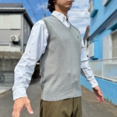 画像16: 「POLO RALPH LAUREN(ポロラルフローレン)」10s 20s Mサイズ ピマコットン ライトグレー ポニー刺繍 ニット ベスト (16)