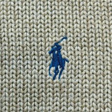 画像7: 「Polo by Ralph Lauren (ポロラルフローレン)」90s 00s 10s Lサイズ コットン グレージュ ポニー刺繍 ローゲージ ニット ベスト (7)