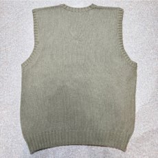 画像9: 「Polo by Ralph Lauren (ポロラルフローレン)」90s 00s 10s Lサイズ コットン グレージュ ポニー刺繍 ローゲージ ニット ベスト (9)