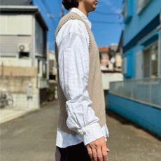 画像17: 「Polo by Ralph Lauren (ポロラルフローレン)」90s 00s 10s Lサイズ コットン グレージュ ポニー刺繍 ローゲージ ニット ベスト (17)