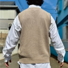 画像19: 「Polo by Ralph Lauren (ポロラルフローレン)」90s 00s 10s Lサイズ コットン グレージュ ポニー刺繍 ローゲージ ニット ベスト (19)