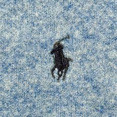 画像7: 「Polo by Ralph Lauren (ポロラルフローレン)」90s 00s 10s XLサイズ ラムズウール メランジブルー ポニー刺繍 ニット ベスト (7)