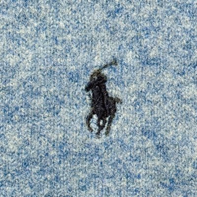 画像1: 「Polo by Ralph Lauren (ポロラルフローレン)」90s 00s 10s XLサイズ ラムズウール メランジブルー ポニー刺繍 ニット ベスト
