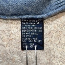 画像8: 「Polo by Ralph Lauren (ポロラルフローレン)」90s 00s 10s XLサイズ ラムズウール メランジブルー ポニー刺繍 ニット ベスト (8)