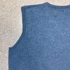 画像10: 「Polo by Ralph Lauren (ポロラルフローレン)」90s 00s 10s XLサイズ ラムズウール メランジブルー ポニー刺繍 ニット ベスト (10)