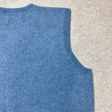画像12: 「Polo by Ralph Lauren (ポロラルフローレン)」90s 00s 10s XLサイズ ラムズウール メランジブルー ポニー刺繍 ニット ベスト (12)