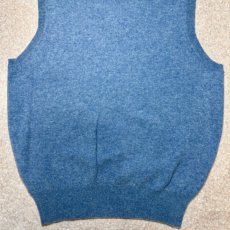 画像13: 「Polo by Ralph Lauren (ポロラルフローレン)」90s 00s 10s XLサイズ ラムズウール メランジブルー ポニー刺繍 ニット ベスト (13)