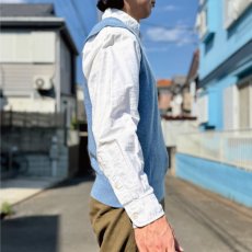 画像18: 「Polo by Ralph Lauren (ポロラルフローレン)」90s 00s 10s XLサイズ ラムズウール メランジブルー ポニー刺繍 ニット ベスト (18)