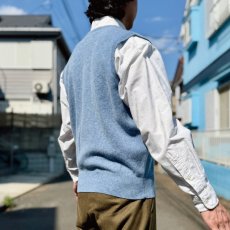 画像19: 「Polo by Ralph Lauren (ポロラルフローレン)」90s 00s 10s XLサイズ ラムズウール メランジブルー ポニー刺繍 ニット ベスト (19)