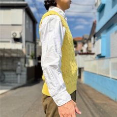 画像17: 「Polo by Ralph Lauren (ポロラルフローレン)」90s 00s 10s ボーイズ L(14/16) Sサイズ相当 コットン イエロー ケーブル編み ポニー刺繍 ニット ベスト (17)
