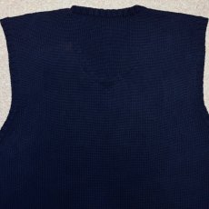 画像11: 「Polo by Ralph Lauren (ポロラルフローレン)」90s 00s 10s XLサイズ コットン ネイビー ポニー刺繍 ローゲージ ニット ベスト (11)