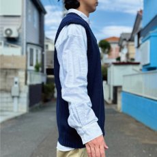 画像17: 「Polo by Ralph Lauren (ポロラルフローレン)」90s 00s 10s XLサイズ コットン ネイビー ポニー刺繍 ローゲージ ニット ベスト (17)