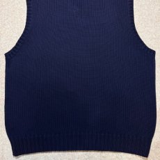 画像13: 「Polo by Ralph Lauren (ポロラルフローレン)」90s 00s 10s XLサイズ コットン ネイビー ポニー刺繍 ローゲージ ニット ベスト (13)