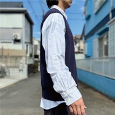 画像17: 「Polo by Ralph Lauren (ポロラルフローレン)」90s 00s 10s XLサイズ コットン ネイビー ポニー刺繍 ローゲージ ニット ベスト (17)