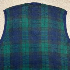 画像11: 「Polo by Ralph Lauren (ポロラルフローレン)」90s 00s 10s XL/XGサイズ コットン ブラックウォッチ ローゲージ ニット ベスト (11)