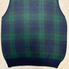 画像13: 「Polo by Ralph Lauren (ポロラルフローレン)」90s 00s 10s XL/XGサイズ コットン ブラックウォッチ ローゲージ ニット ベスト (13)