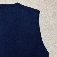 画像12: 「Polo by Ralph Lauren (ポロラルフローレン)」90s 00s 10s Lサイズ コットン ネイビー ポニー刺繍 ミドルゲージ ニット ベスト (12)