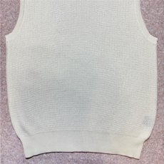画像5: 「POLO GOLF RALPH LAUREN(ポロゴルフラルフローレン)」80s 90s Mサイズ ピマコットン オフホワイト ワッフル ニット ベスト (5)