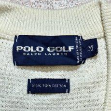 画像6: 「POLO GOLF RALPH LAUREN(ポロゴルフラルフローレン)」80s 90s Mサイズ ピマコットン オフホワイト ワッフル ニット ベスト (6)