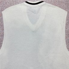 画像10: 「POLO GOLF RALPH LAUREN(ポロゴルフラルフローレン)」80s 90s Mサイズ ピマコットン オフホワイト ワッフル ニット ベスト (10)