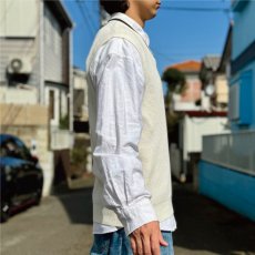 画像17: 「POLO GOLF RALPH LAUREN(ポロゴルフラルフローレン)」80s 90s Mサイズ ピマコットン オフホワイト ワッフル ニット ベスト (17)