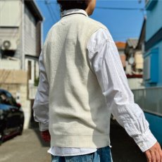 画像18: 「POLO GOLF RALPH LAUREN(ポロゴルフラルフローレン)」80s 90s Mサイズ ピマコットン オフホワイト ワッフル ニット ベスト (18)