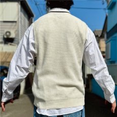 画像19: 「POLO GOLF RALPH LAUREN(ポロゴルフラルフローレン)」80s 90s Mサイズ ピマコットン オフホワイト ワッフル ニット ベスト (19)