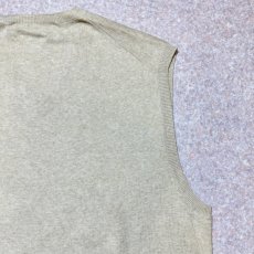 画像12: 「Polo by Ralph Lauren (ポロラルフローレン)」90s 00s 10s Mサイズ ピマコットン ベージュ ポニー刺繍 ニット ベスト (12)
