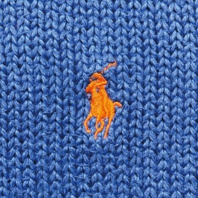 画像1: 「Polo by Ralph Lauren (ポロラルフローレン)」90s 00s 10s Lサイズ コットン ロイヤルブルー ポニー刺繍 ローゲージ ニット ベスト