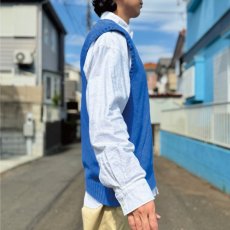 画像17: 「Polo by Ralph Lauren (ポロラルフローレン)」90s 00s 10s Lサイズ コットン ロイヤルブルー ポニー刺繍 ローゲージ ニット ベスト (17)