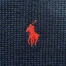 画像7: 「Polo by Ralph Lauren (ポロラルフローレン)」90s 00s 10s ボーイズ Lサイズ Sサイズ相当 コットン ネイビー ポニー刺繍 ローゲージ ニット ベスト (7)