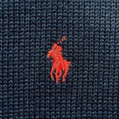 画像1: 「Polo by Ralph Lauren (ポロラルフローレン)」90s 00s 10s ボーイズ Lサイズ Sサイズ相当 コットン ネイビー ポニー刺繍 ローゲージ ニット ベスト