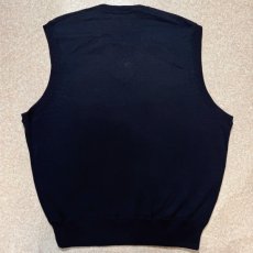 画像8: 「Polo by Ralph Lauren (ポロラルフローレン)」90s 00s 10s Lサイズ コットン ネイビー ポニー刺繍 ニット ベスト (8)